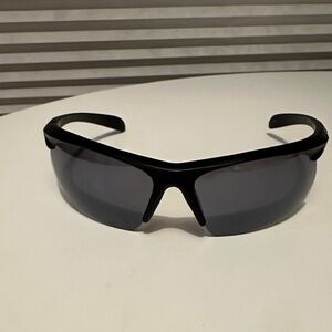 Sleek Black Wraparound Sunglasses